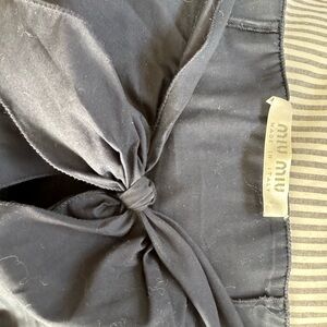 90’s retro 60’s Bridget Bardot Rivera Miu Miu cotton navy blue dress